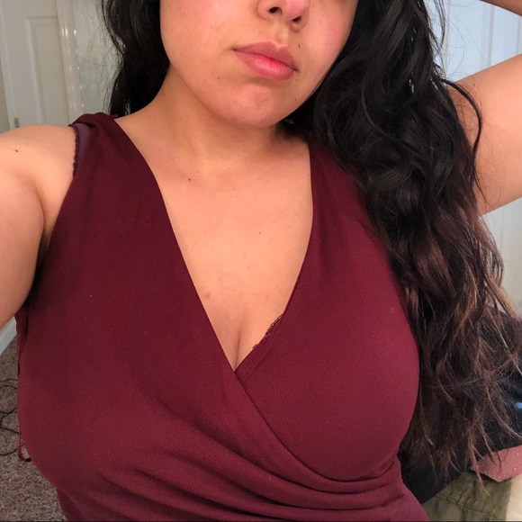 Final Price Ralph Lauren burgundy wrap dress - Picture 7 of 8